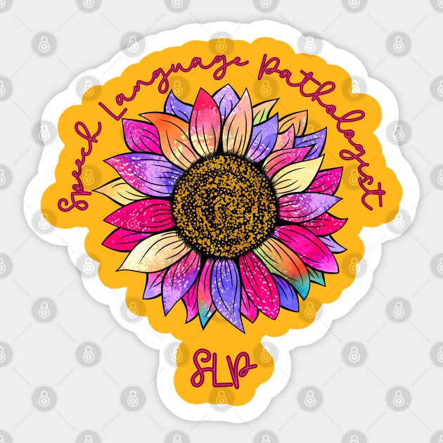 Speech language pathologist, slp, speech therapist, speech pathology, speech teacher Sticker by Daisy Blue Designs